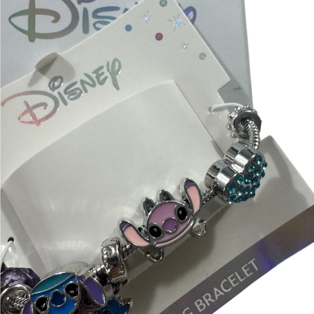Disney Purple & Teal Stitch Charm Bracelet for Kids